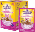 Wellness Appetizing Entres Mousse Adult Wet Cat Food, Natural, Protein Rich, Grain Free, Chicken Recipe, 1.4 oz, Pack of 8 Pouches - Image 14