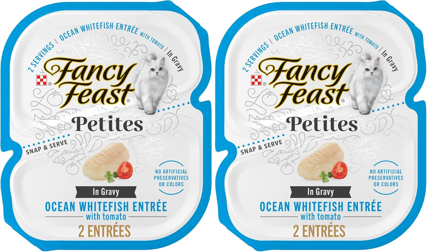 Purina Fancy Feast Petites Ocean Whitefish Entree With Tomato in Gravy Gourmet Wet Cat Food - (Pack of 12) 2.8 oz. Tubs - Image 12
