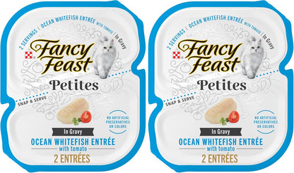 Purina Fancy Feast Petites Ocean Whitefish Entree With Tomato in Gravy Gourmet Wet Cat Food - (Pack of 12) 2.8 oz. Tubs - Image 12