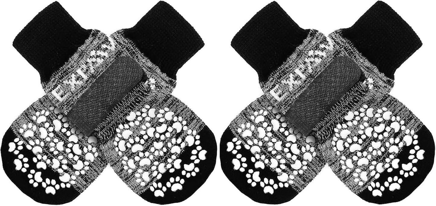 EXPAWLORER Anti-Slip Dog Socks,Dog Boots&Paw Protectors to Prevent Licking,Dog Shoes for Hot/Cold Pavement, Double Sides Non-Skid Traction Control on Hardwood Floor for Senior Dogs - Image 14