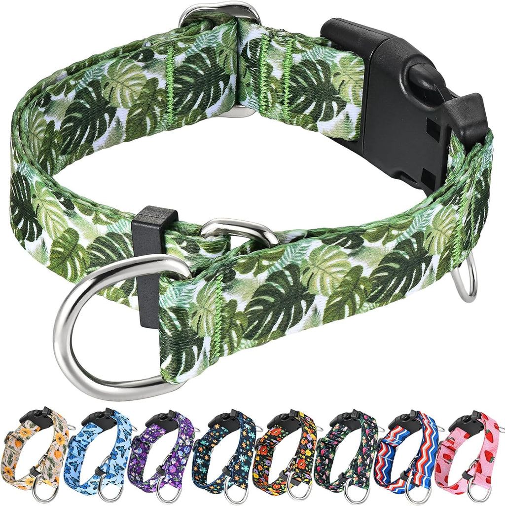 Martingale Collar for Dogs with Buckle Floral No Pull Training Dog Collars (Purple Floral, Medium) - Image 10