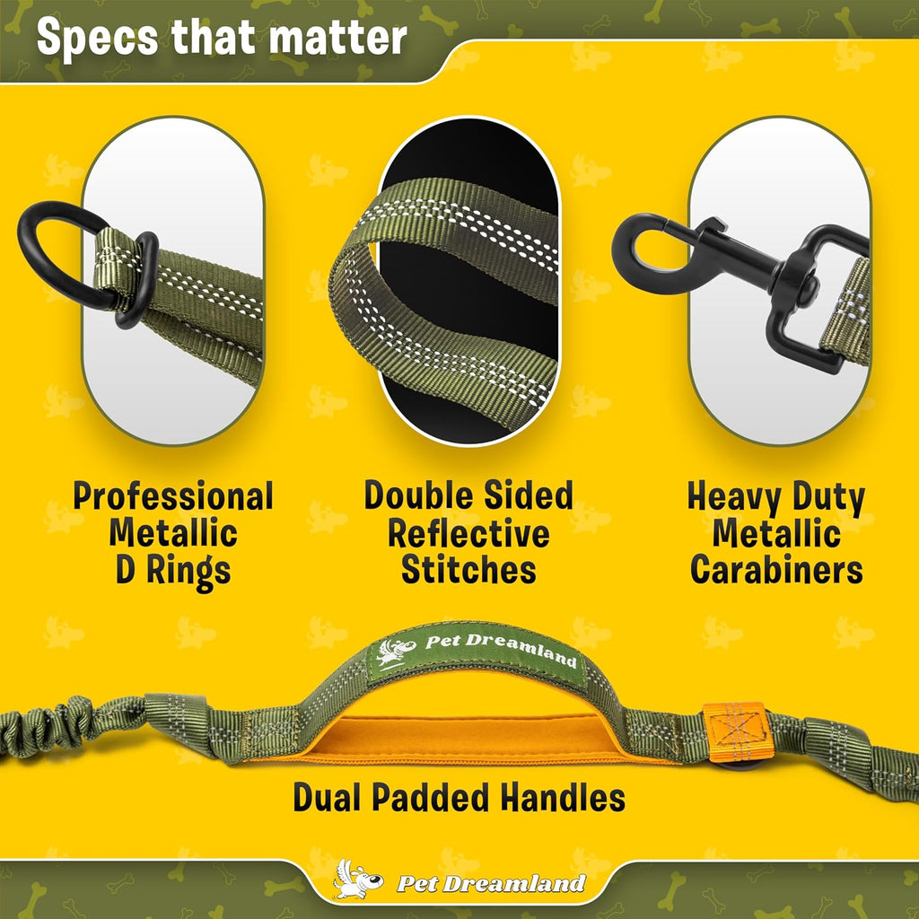 Pet Dreamland two dog walking system padded neoprene handles detail
