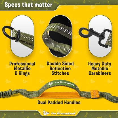Pet Dreamland two dog walking system padded neoprene handles detail