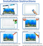 XCNO professional fish tank background sticker showing non glare high definition printing