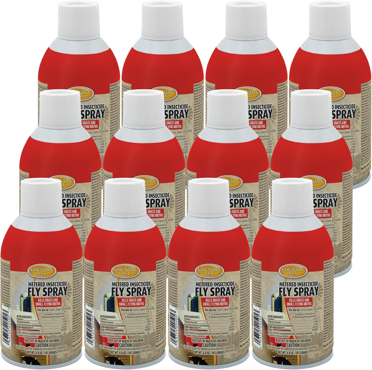 Zep Country Vet metered fly control refill packaging layout