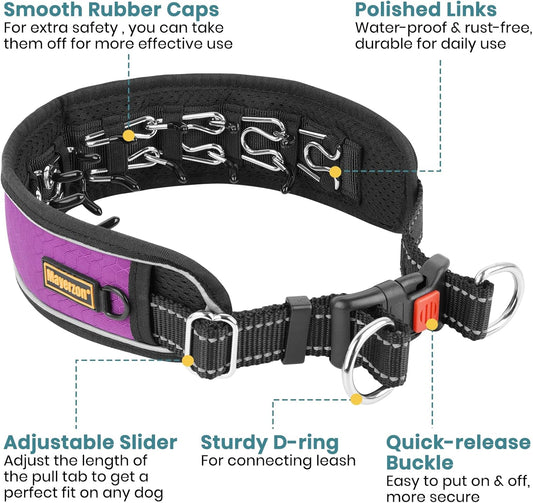 Mayerzon martingale training collar side view showing buckle