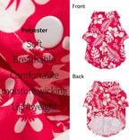 Side view of Fitwarm floral dog outfit for summer