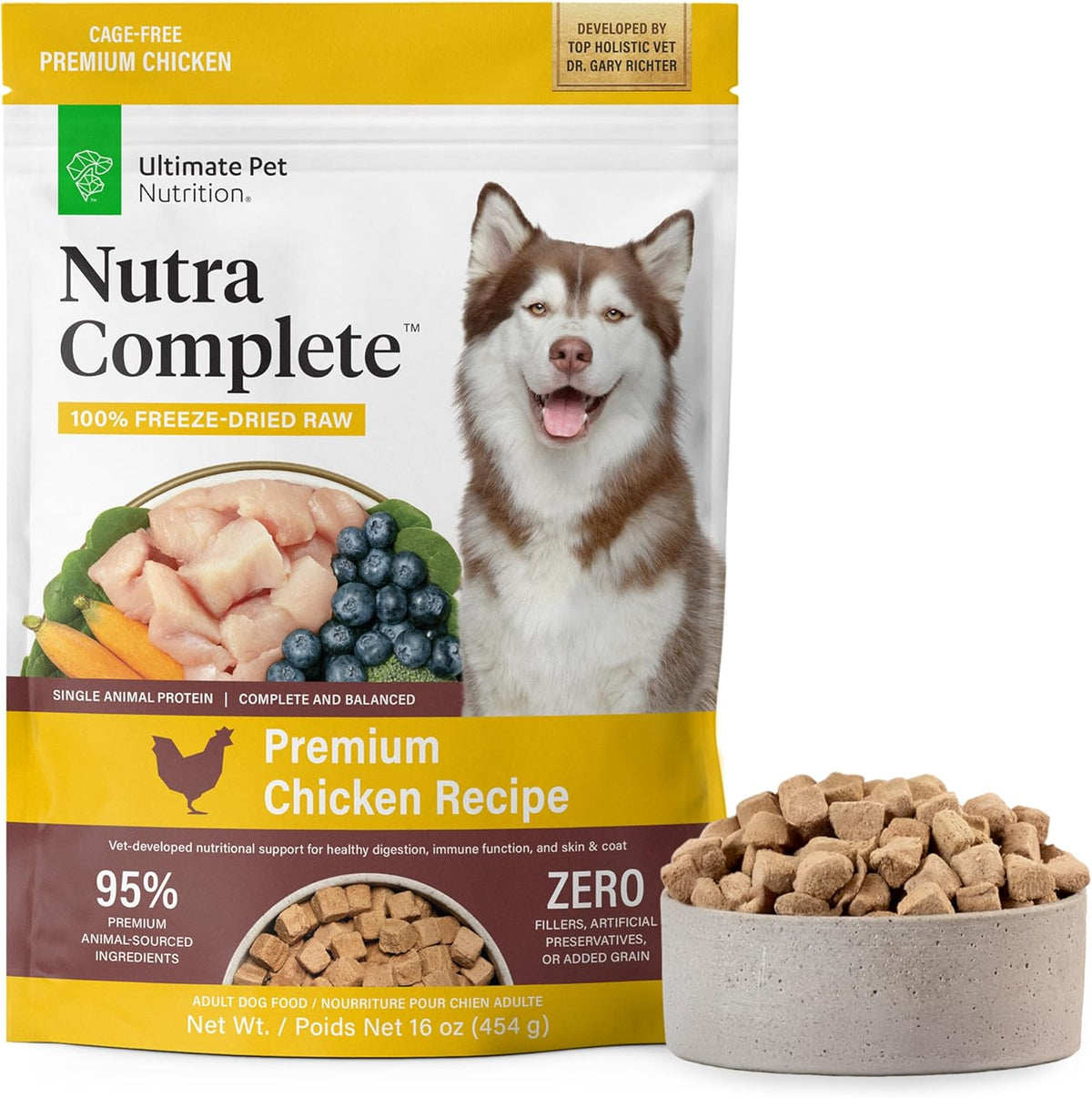 ULTIMATE PET NUTRITION Nutra Complete, 100% Freeze Dried Raw Veterinarian Formulated Dog Food with Antioxidants Prebiotics and Amino Acids (1 Pound, Beef) - Image 9