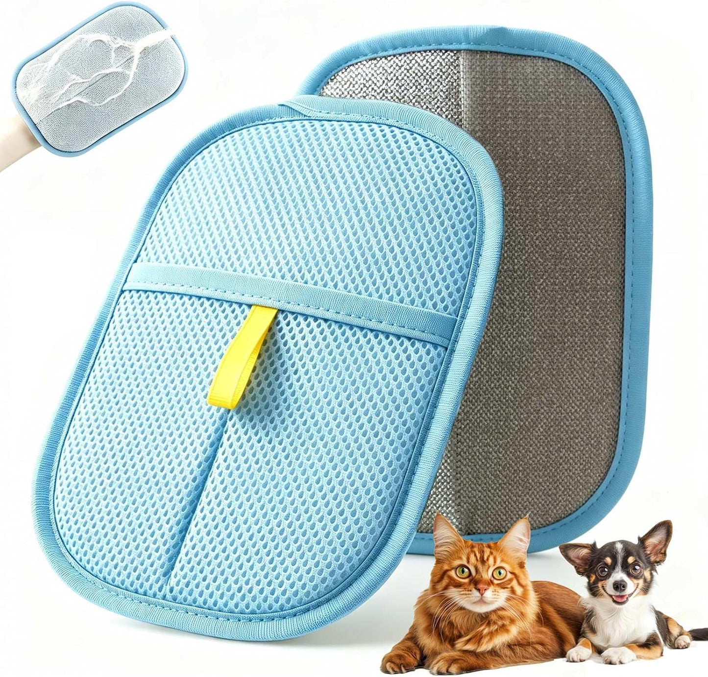 Thickened Pet Hair Removal Glove - Electrostatic Cat Dog Hair Remover Glove, Reusable Magic Brush Pet Hair Remover Tool for Couch, Carpet, and Car Seat (Black,1 Pack) - Image 10