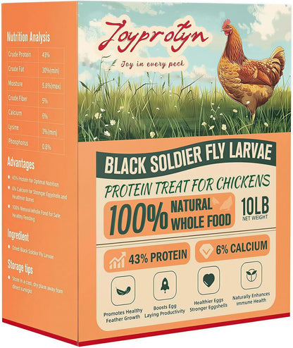5LB Non-GMO Dried Black Soldier Fly Larvae for Chickens - 85X More Calcium Grubs Than Mealworms for Strong Eggshells & Healthy Growth - High Protein for Chickens, Birds, Ducks, Geese & Pets - Image 9