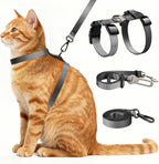Cat Harness and Leash Set, 3-in-1 Escape Proof Adjustable, Comfortable Soft Lightweight, Safe, Easy to Wear, Walking Travel Kitten Harness for Small Medium Cats Black - Image 13