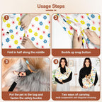 Hands-Free Cat Sling Carrier, Ultra-Soft Polar Fleece Pet Sling for Small Dogs & Cats 3-14 lbs, Machine Washable for Indoor Snuggling & Outdoor Use (Medium, Daisy) - Image 8