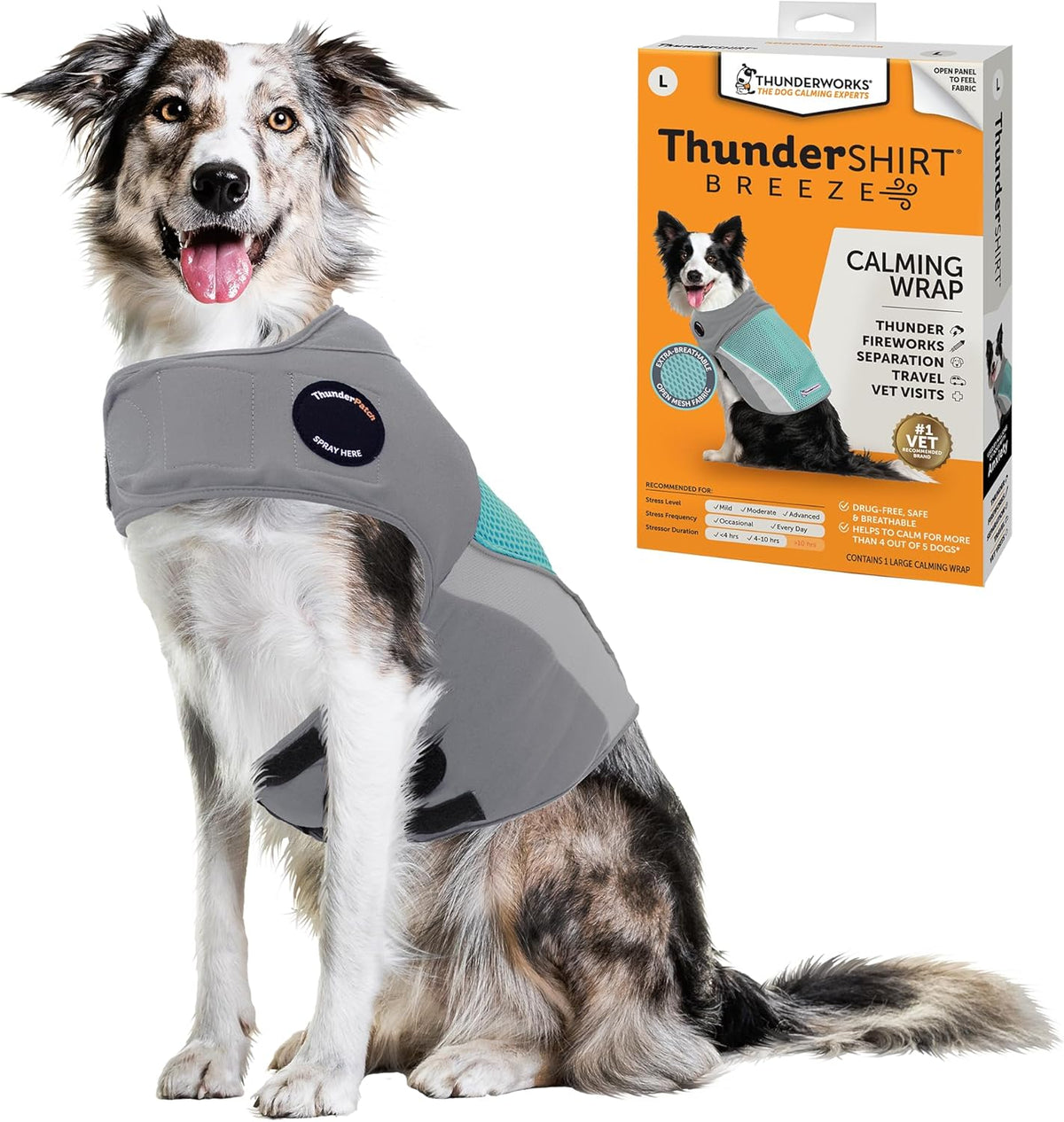 ThunderShirt Breeze for Dogs, Medium, Sky Blue, Extra Breathable Mesh Fabric, Dog Anxiety Relief Vest for Every Day Stress & Calming During Thunder Storms and Fireworks - Image 15