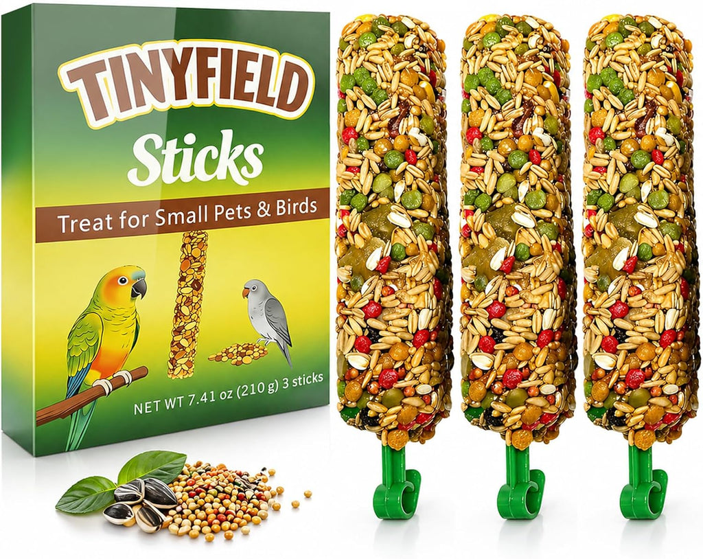TINYFIELD Bird Treats Sticks, 7.4OZ Millet Spray for Parakeet Budgie Cockatiel Finch Canary Lovebird Conure, Natural Plant Based, 3 Count - Image 9