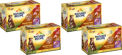 Nature's Recipe Grain Free Wet Dog Food Variety Pack, Chicken Recipes with Beef, Turkey & Lamb in Savory Broth, 2.75 oz. Cups (Pack of 12), 2 Count - Image 12