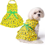 Parisian Pet Hawaiian Dog Dress - 100% Cotton Summer Clothes for Large Dogs Girl - Pet Dress with Pull-Up Straps - Floral Beach Dog Outfit - Lightweight Puppy Clothes - Stylish Dresses for Dogs - Image 14