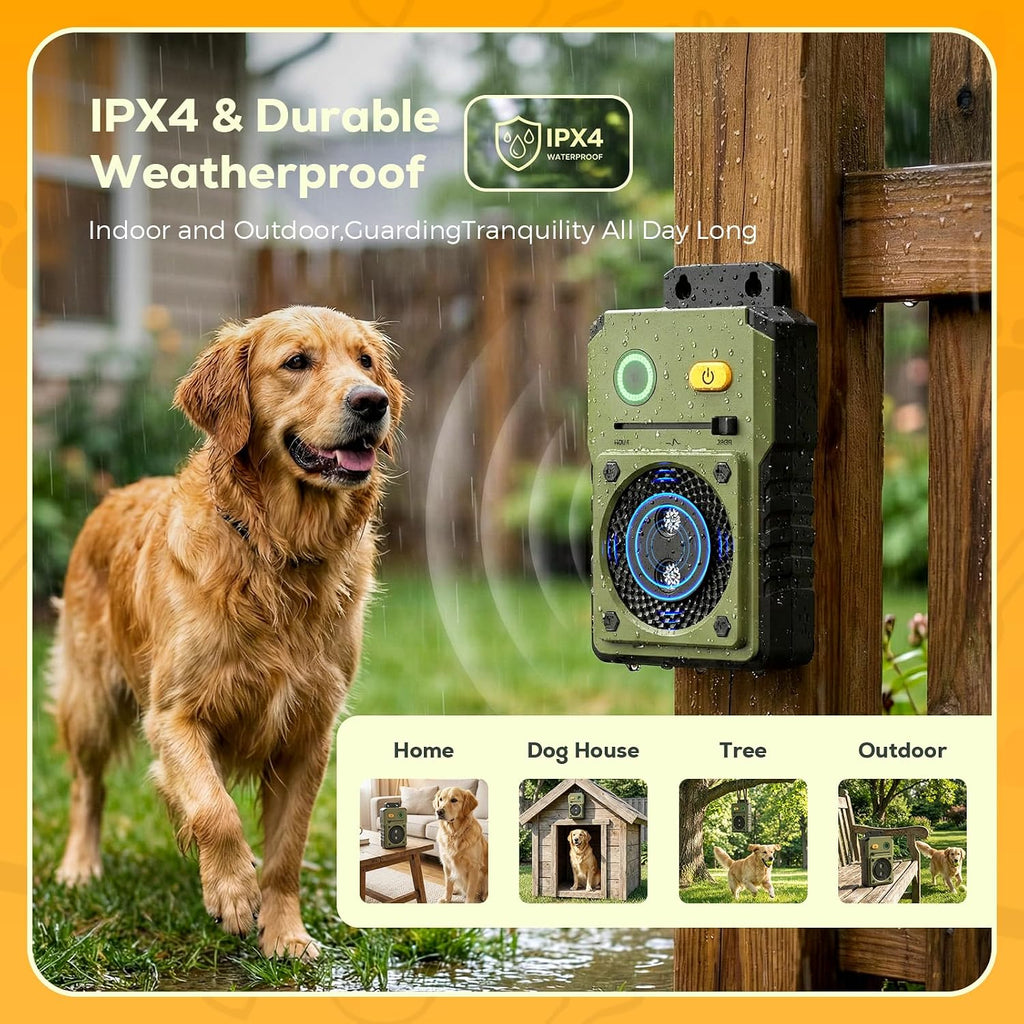 Pipuxi bark deterrent box packaging and included accessories