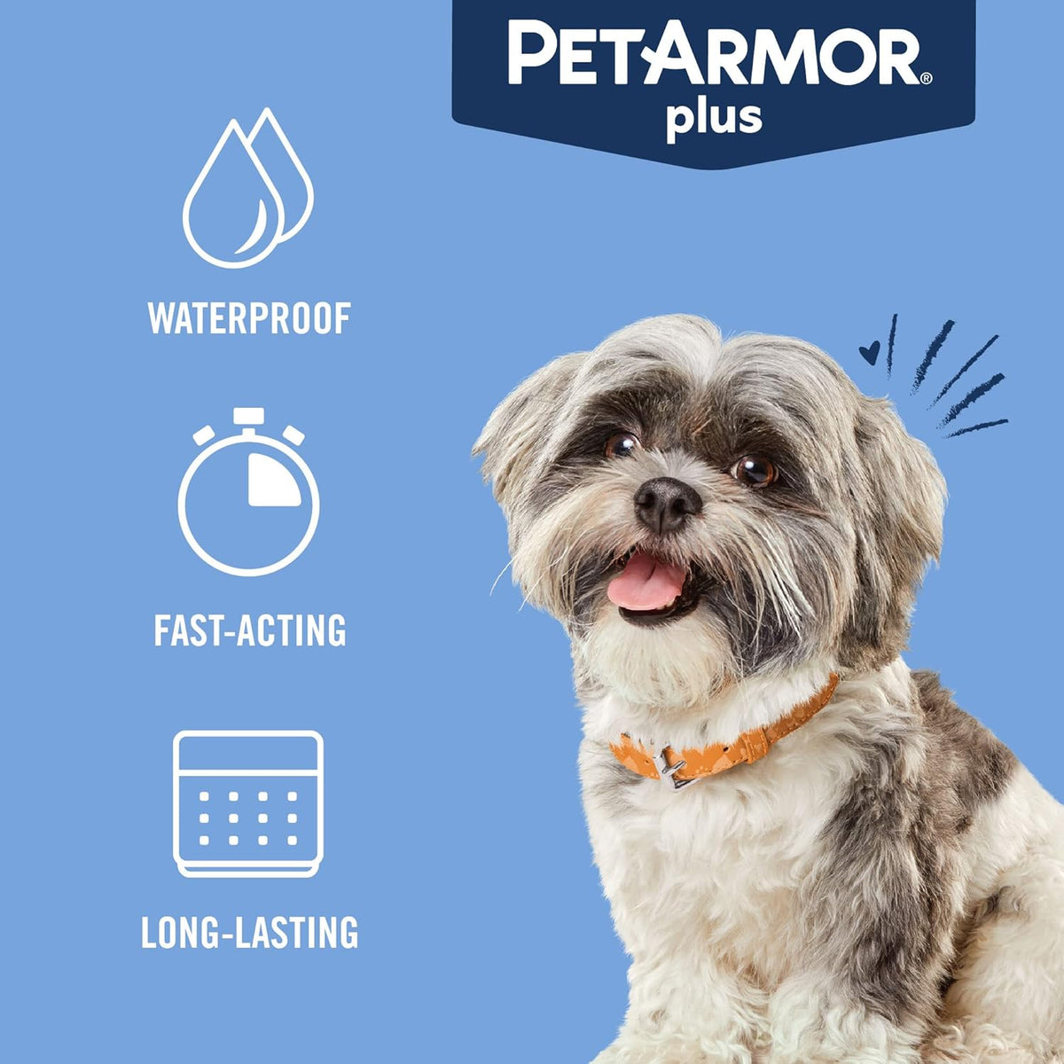 Nose to tail monthly topical flea control for small dog breeds