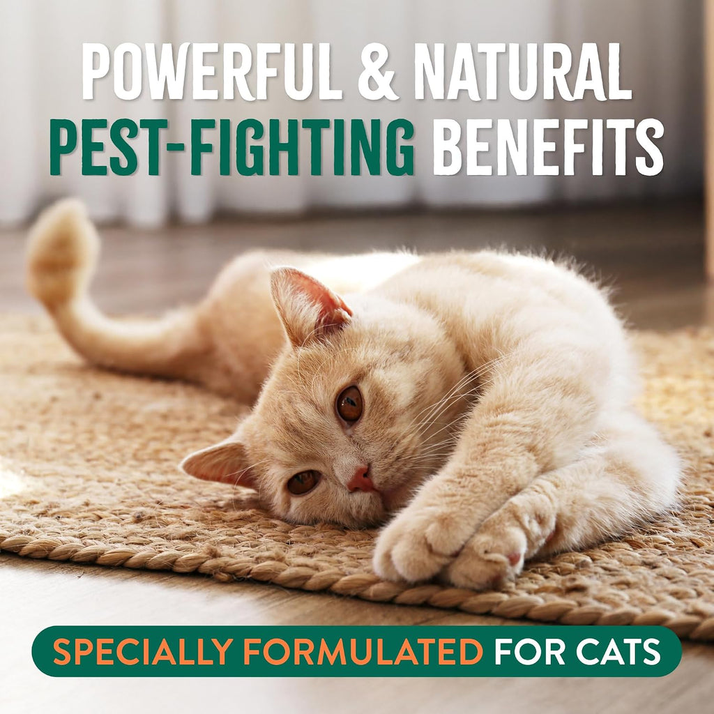 Premium TropiClean natural flea and tick gentle cat shampoo details