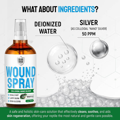 Colloidal silver spray bottle with application nozzle