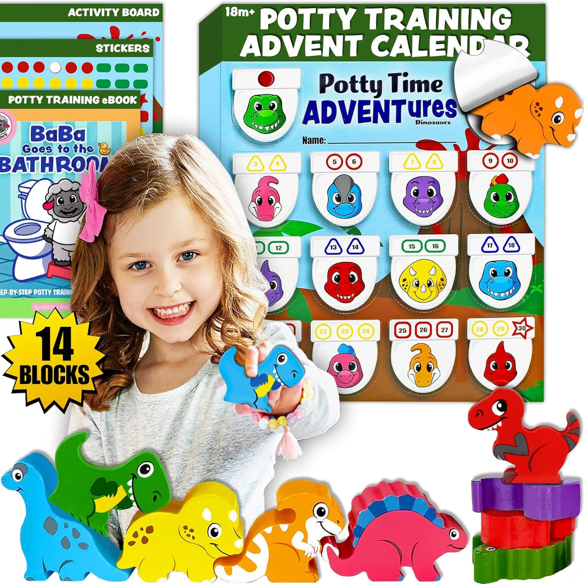 Lil Advents dinosaur potty training reward system box front view