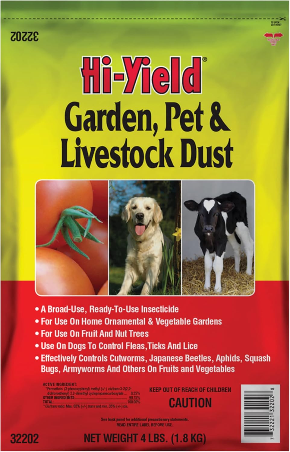 Authentic Hi-Yield pest control container for agricultural application