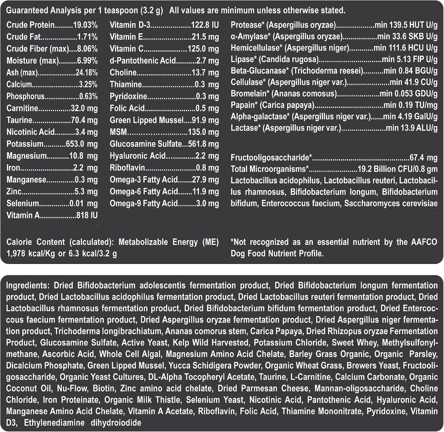 Premium USA imported dog health supplement for joints and digestion