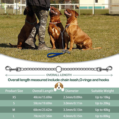 Chew proof dual dog chain coupler extension for two small dogs walking