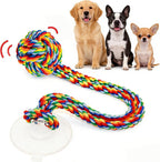 Interactive Dog Toys to Keep Them Busy, Tug of War, Dog Enrichment Toys for Aggressive Chewers, Puppy Teething Toys,Durable Rope & Chew Ball, Indoor Toys Small DogsRainbow - Image 11