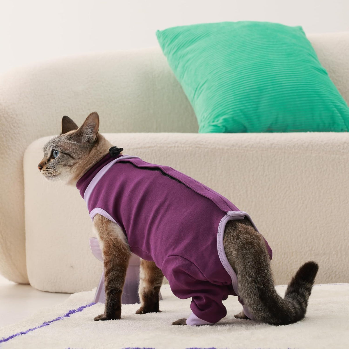 Stretchable fabric detail of OUOBOB cat surgical suit