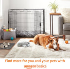 Detailed view of easy tear perforations on the Amazon Basics pet waste roll