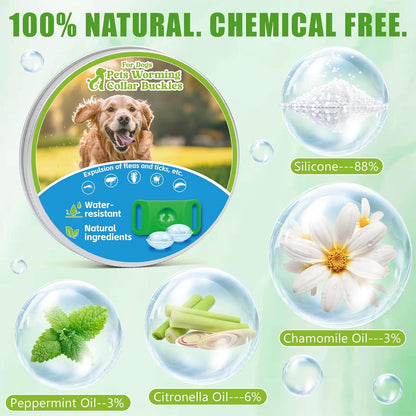 Trihood waterproof pet collar pendant showing green silicone holder design