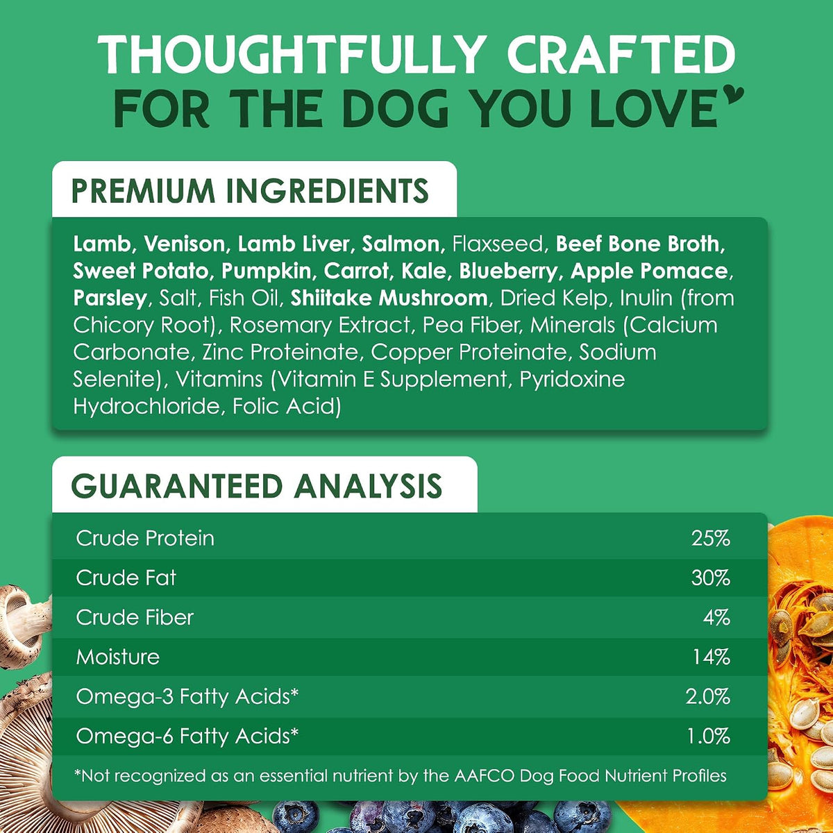 Farmland Traditions The Good List nutritional ingredients and guaranteed analysis panel