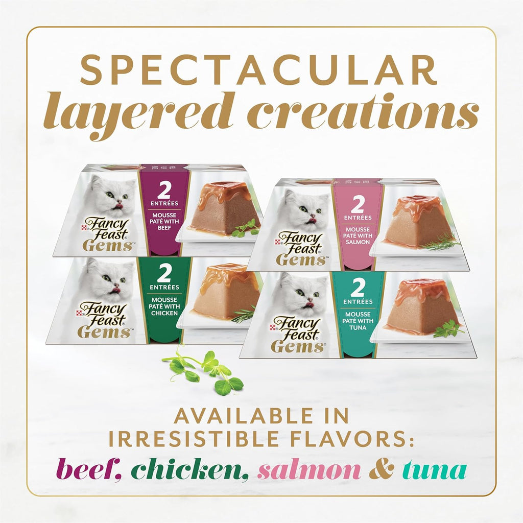 Fancy Feast Gems Pate Salmon wet cat food box