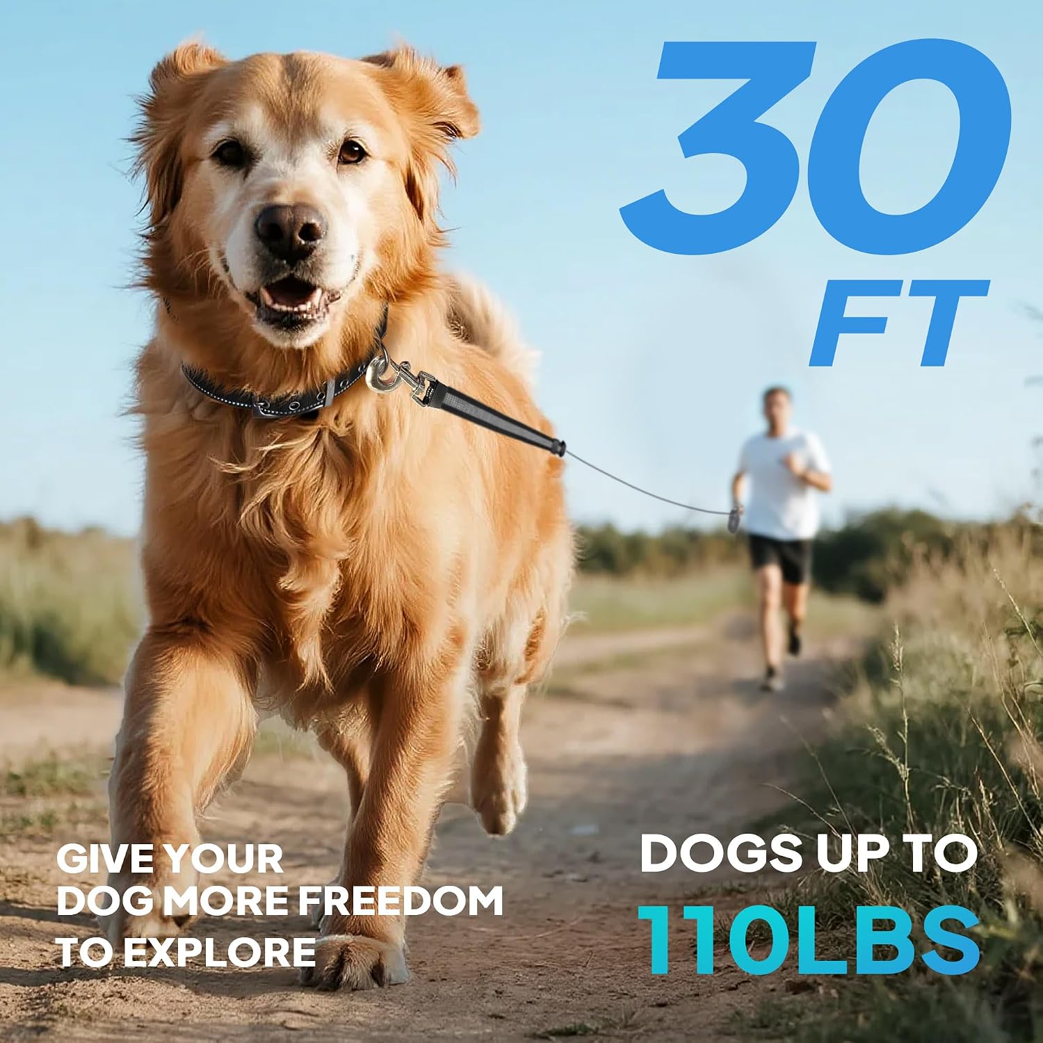 Side profile of PetiFine retractable lead for large dogs