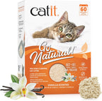 Catit pea husk clumping cat litter front view packaging box