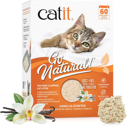 Catit Go Natural Pea Husk Clumping Cat Litter front view