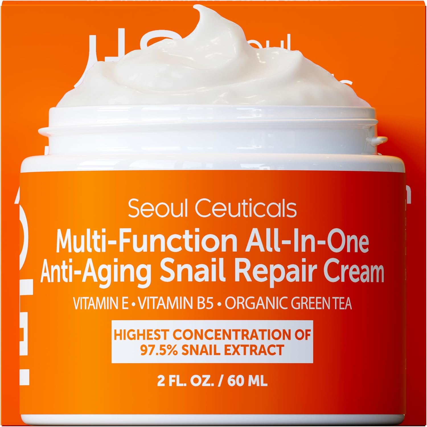 SeoulCeuticals Snail Mucin Moisturizer 60ml jar front view for intense skin hydration