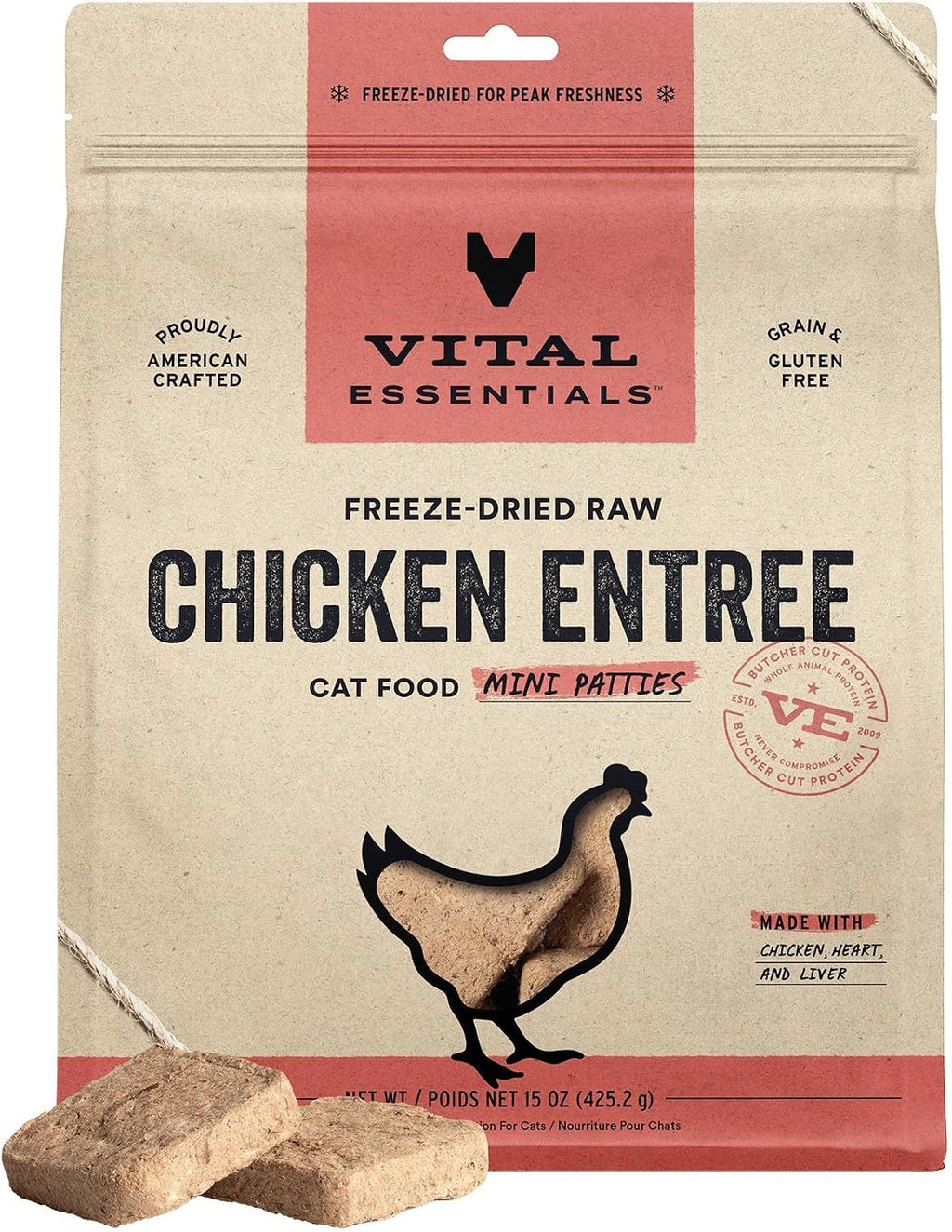Vital Essentials Freeze Dried Cat Food, Raw Rabbit Mini Patties | Complete Meal or Topper | Easy to Portion and Rehydrate | High Protein, Grain Free Dry Cat Food | 8 oz Bag - Image 12