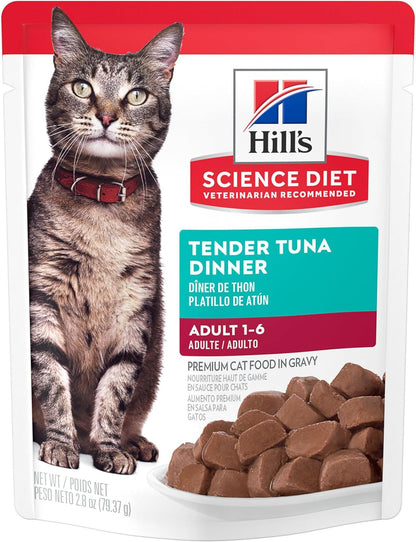 Hill's Science Diet Adult 1-6 Wet Cat Food Variety Pack, Chicken, Tuna, & Ocean Fish, 2.8 oz. Pouches, 12-Pack - Image 9