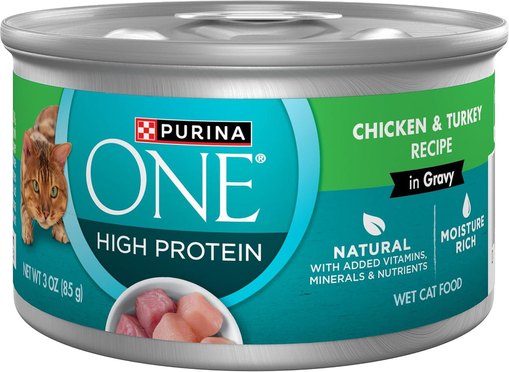 Purina ONE Natural, High Protein Cat Food Variety Pack, Turkey, Chicken and Tuna Recipes - (2 Packs of 12) 3 oz. Cans - Image 12