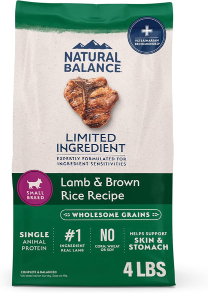Natural Balance Limited Ingredient Small-Breed Adult Dry Dog Food with Healthy Grains, Beef & Brown Rice, 4 Pound (Pack of 1) - Image 12