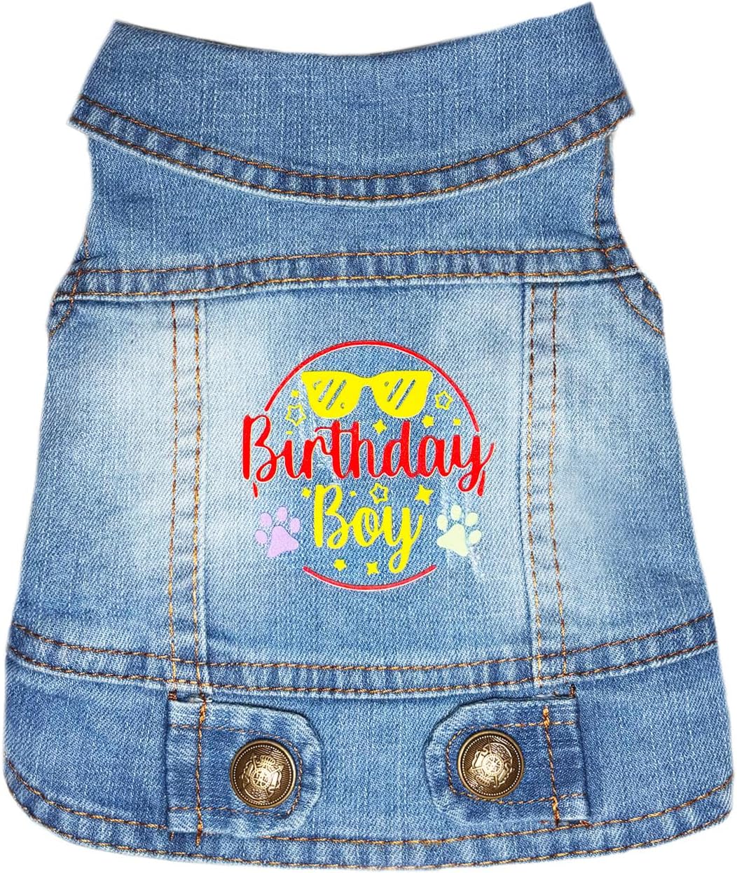 Dog Jeans Jacket Mommy's Boy Denim Pet Coat for Puppy Small Dogs Classic Overalls Male Cat Costumes Washed Vest Clothes Outfit T-Shirts Chihuahua,Yorkie,TeacupX-Small - Image 12