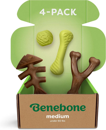 Benebone Medium 4-Pack Dog Toys for Aggressive Chewers - Durable Dog Bones, Made in USA - Dog Toys for Medium Dogs Under 60 lbs - Image 13