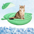 KOOLTAIL cat cooling mat front view leaf shaped pet pad for summer