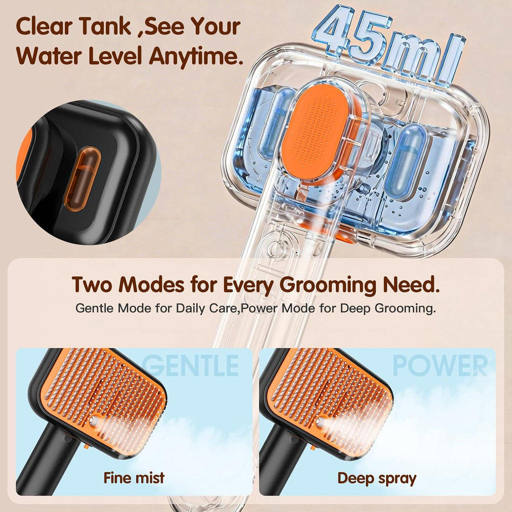 Self cleaning button on Ddxcoo cat and dog grooming brush