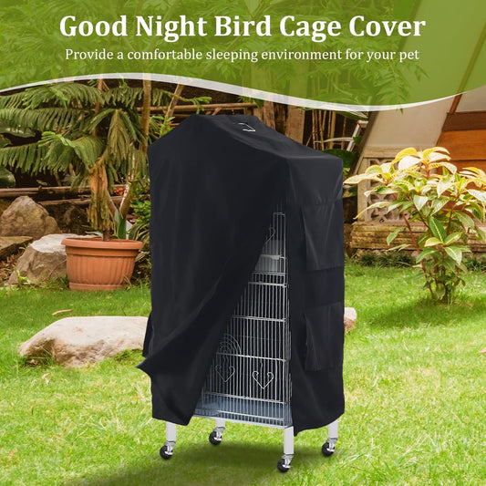 Gralara birdcage cover with metal zipper open for smart access