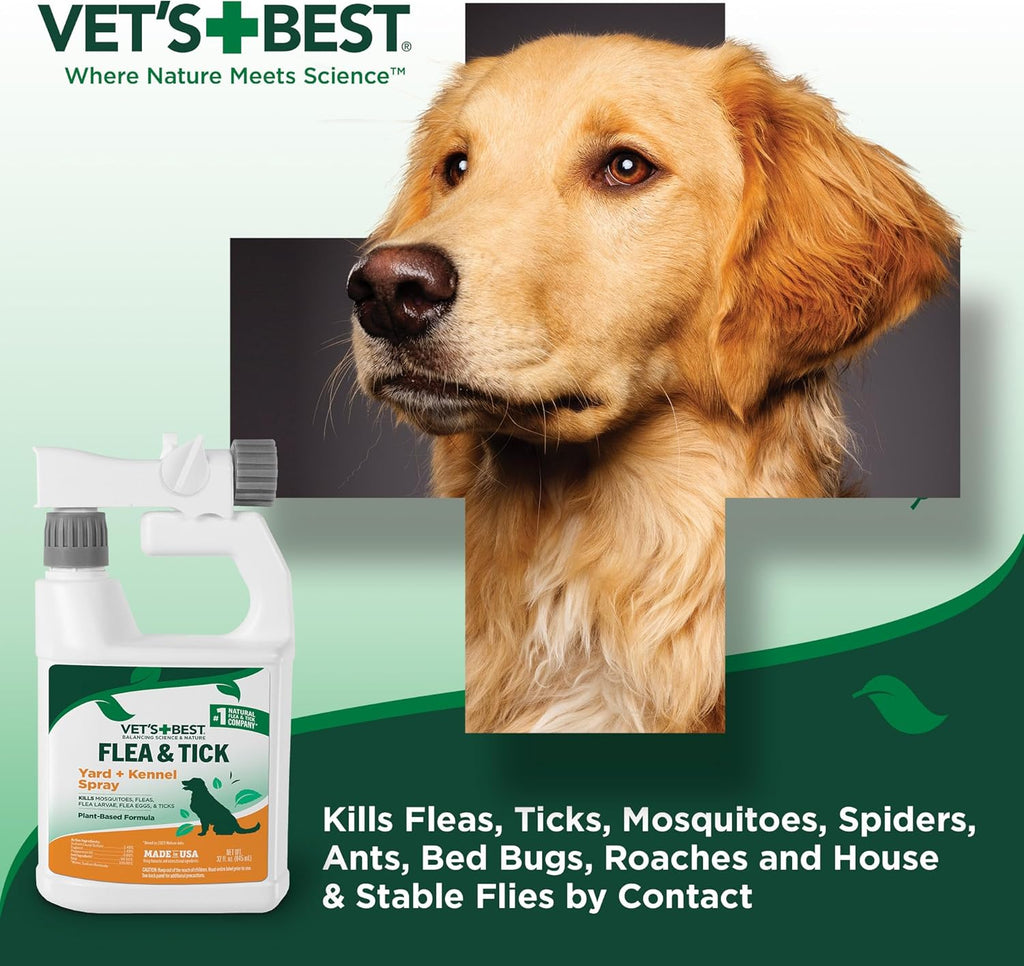 Vet's Best natural yard and kennel spray thirty two ounce bottle close up
