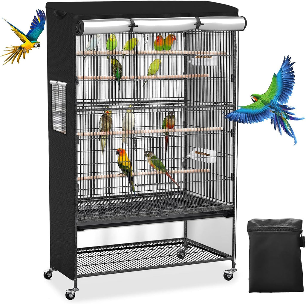 Roasivi Universal Large Birdcage Cover front view black
