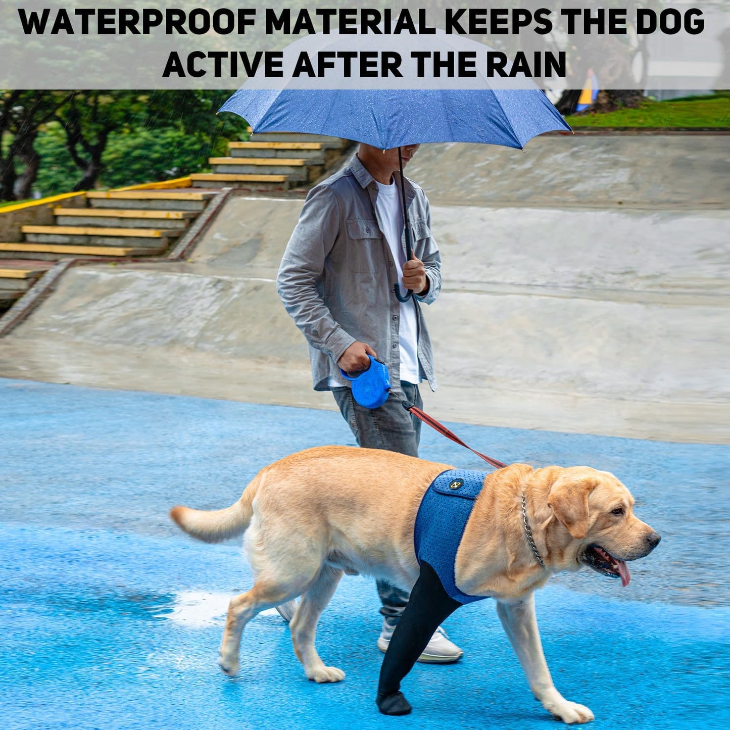 Waterproof dog sleeve for wound protection on paw
